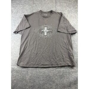 Vintage Y2K Ford Mustang Gray  Graphic Cotton T - Shirt Men's 2XL Thrashed